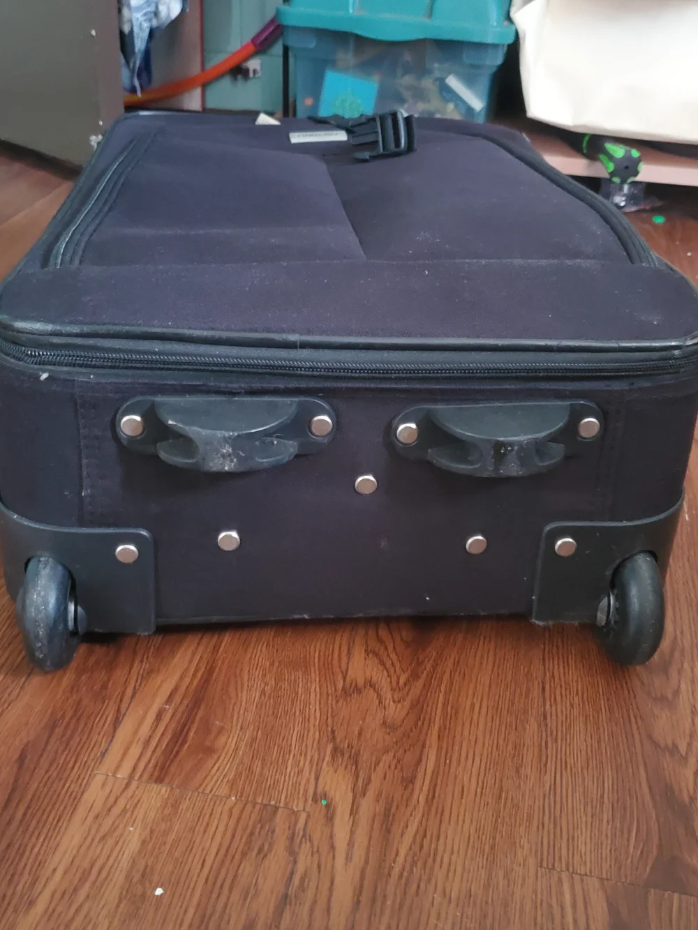 Black Forcest Rolling Carry-On Bag - Front Pocket Travel Luggage